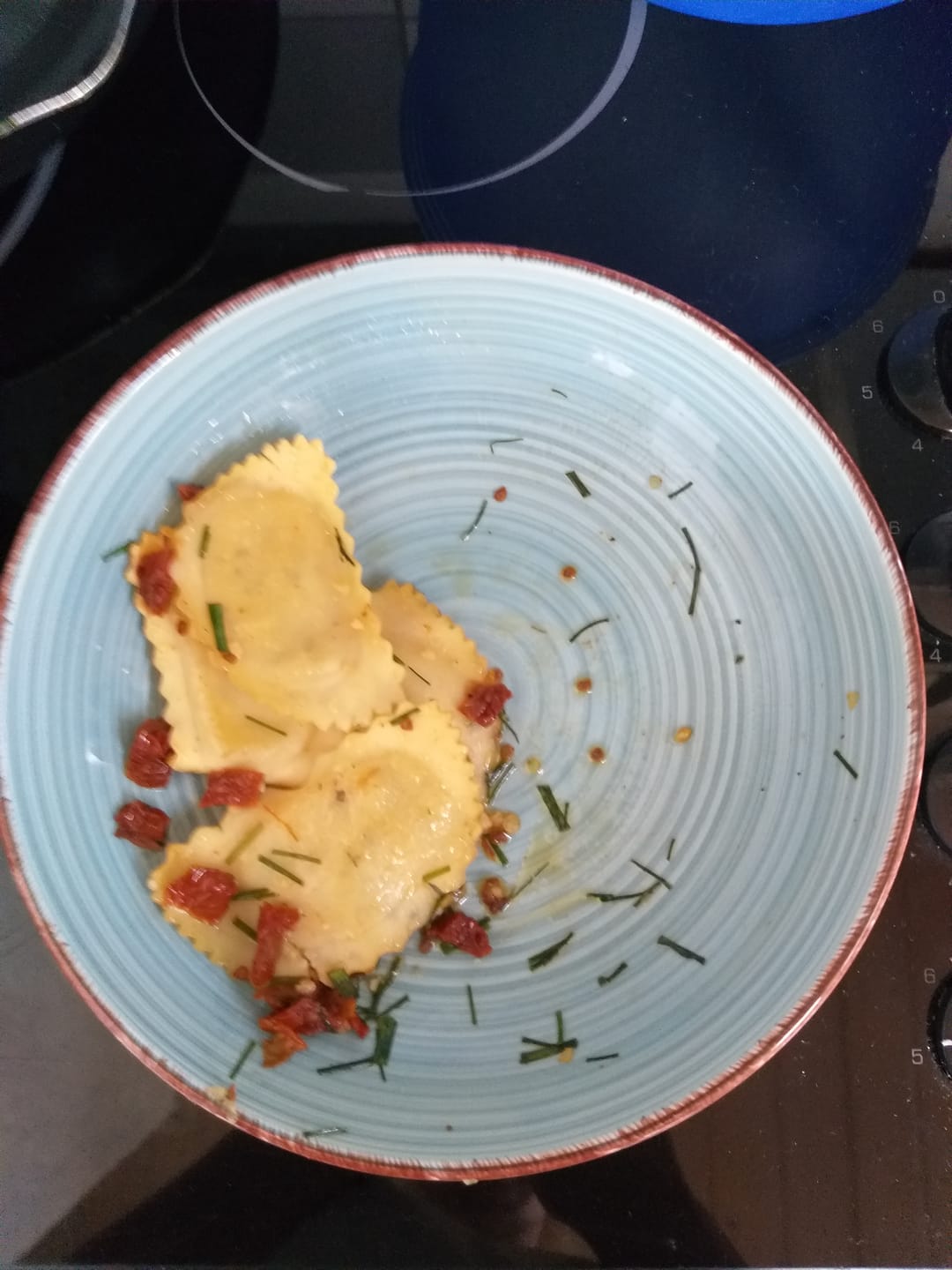 Customer photo review of Cookinglife Pastaborden Delice Blauw ø 23 cm - 6 stuks