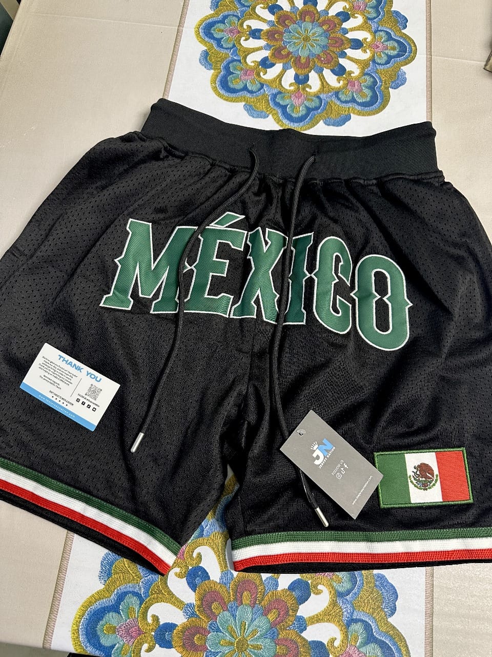 Customer photo review of Mexico Heritage Basketball Shorts