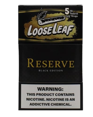 Customer photo review of Reserve Black Edition LooseLeaf 5-Pack Wraps (40 Count)