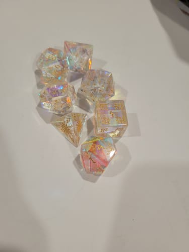 Customer photo review of Frostbite Prism Glass Dice Set 'PRE-ORDER | SPRING EVENT DEAL'