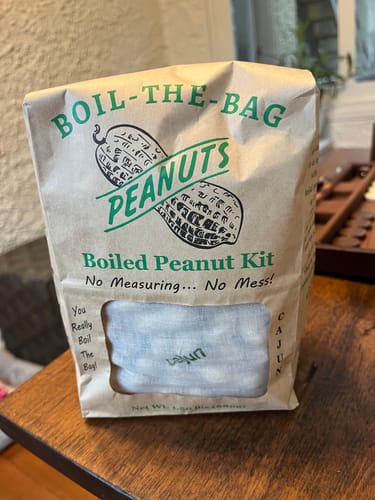 Customer photo review of Boil-The-Bag Boiled Peanuts (2 Bags)