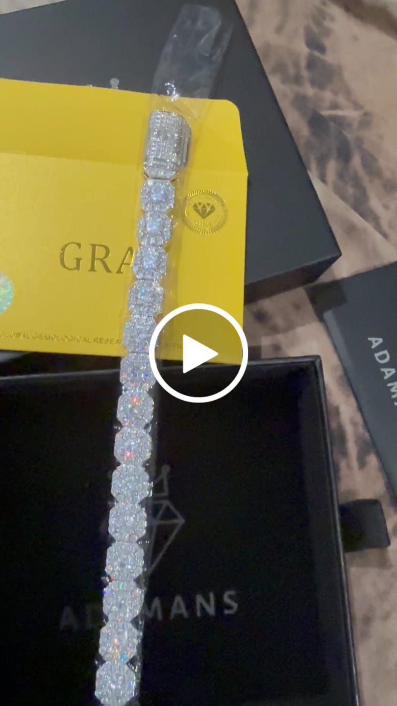 Customer video review of 10mm Clustered Tennis Bracelet - White Gold