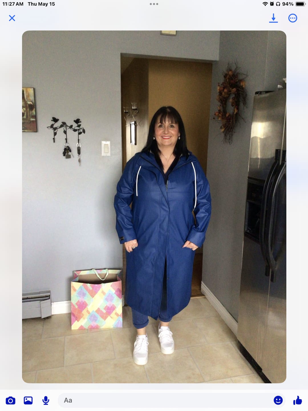 Customer photo review of The petite - Peony Blue