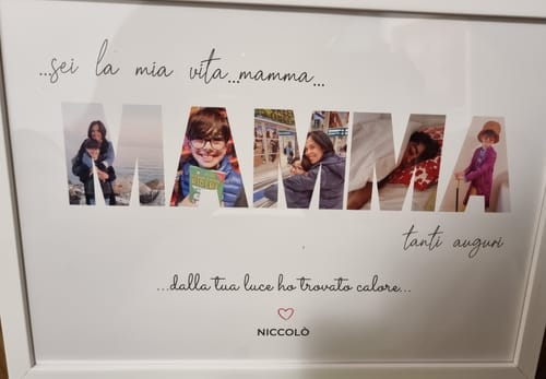 Customer photo review of Buona festa – Poster Personalizzato