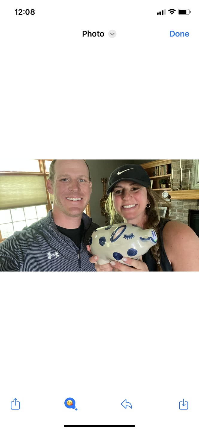 Customer photo review of Personalized Piggy Bank