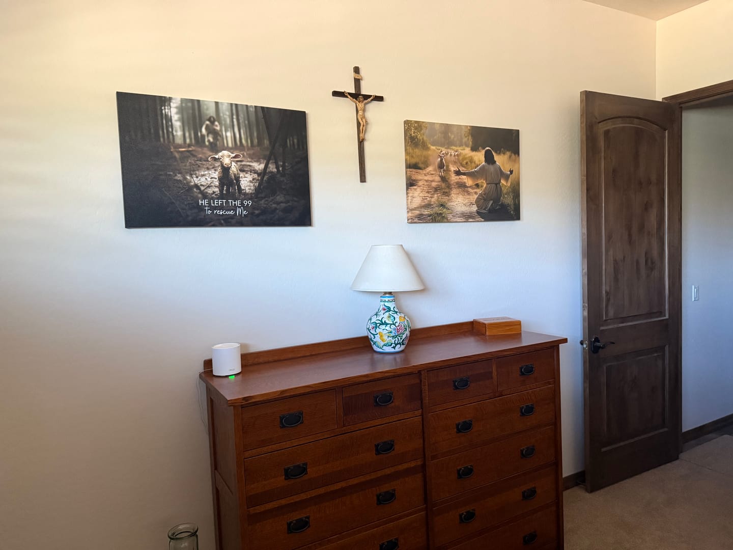 Customer photo review of Lamb Runs to Jesus Wall Art Canvas