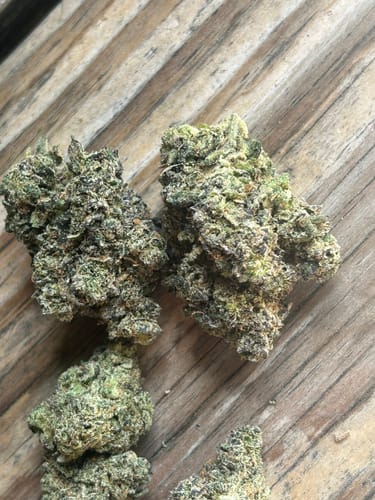 Customer photo review of Sherb Cream Pie THCA Flower