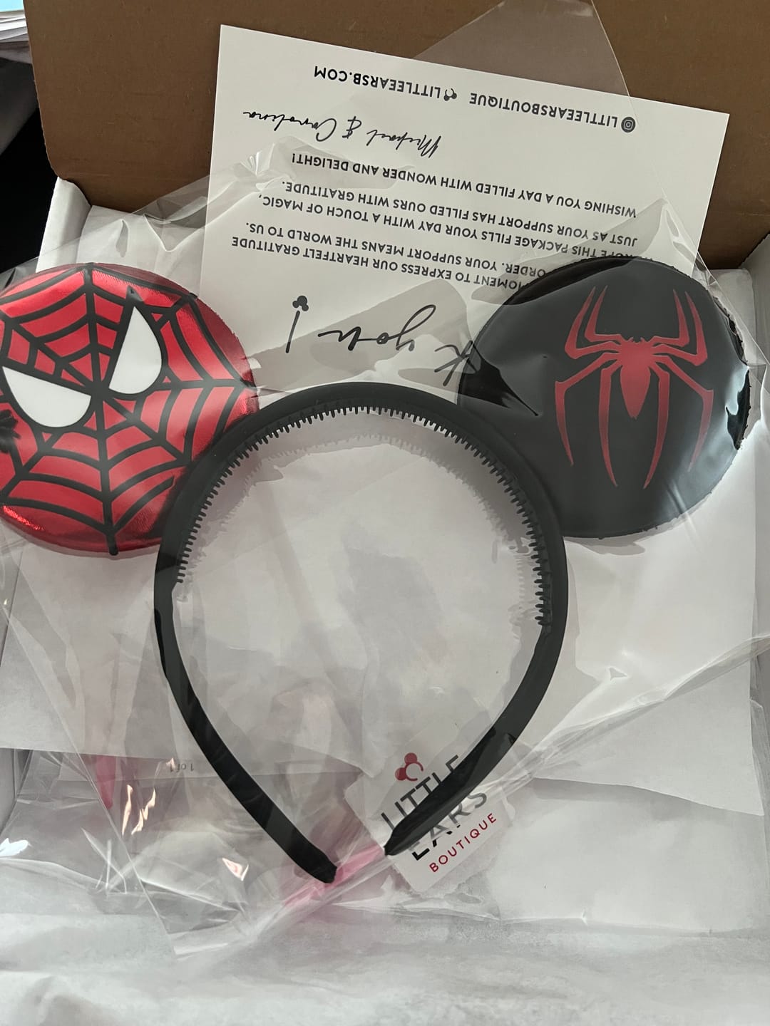Customer photo review of Spider Mickey Ears for Men