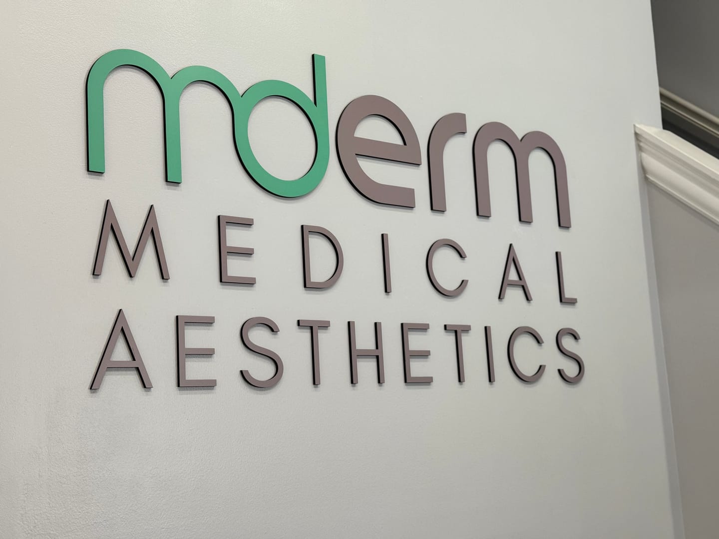 Customer photo review of Custom Laser Cut Wall Logo | Sign with Raised 3D Design | Business Letter | Lobby Signage | Reception Logo | Acrylic Sign Metal Finish Logo