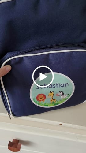 Customer video review of Blue Kiddies Backpack - Designer themes