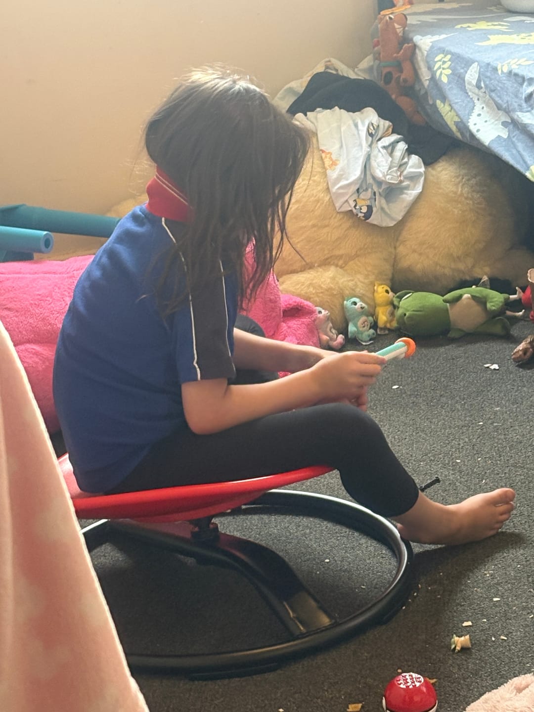 Customer photo review of Sensory Integration Vestibular Stimulation Swivel Chair Gross Motor Skill Training