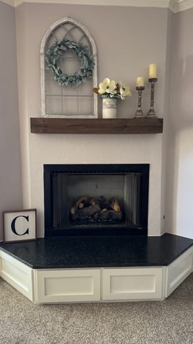 Customer photo review of Rustic Mantels