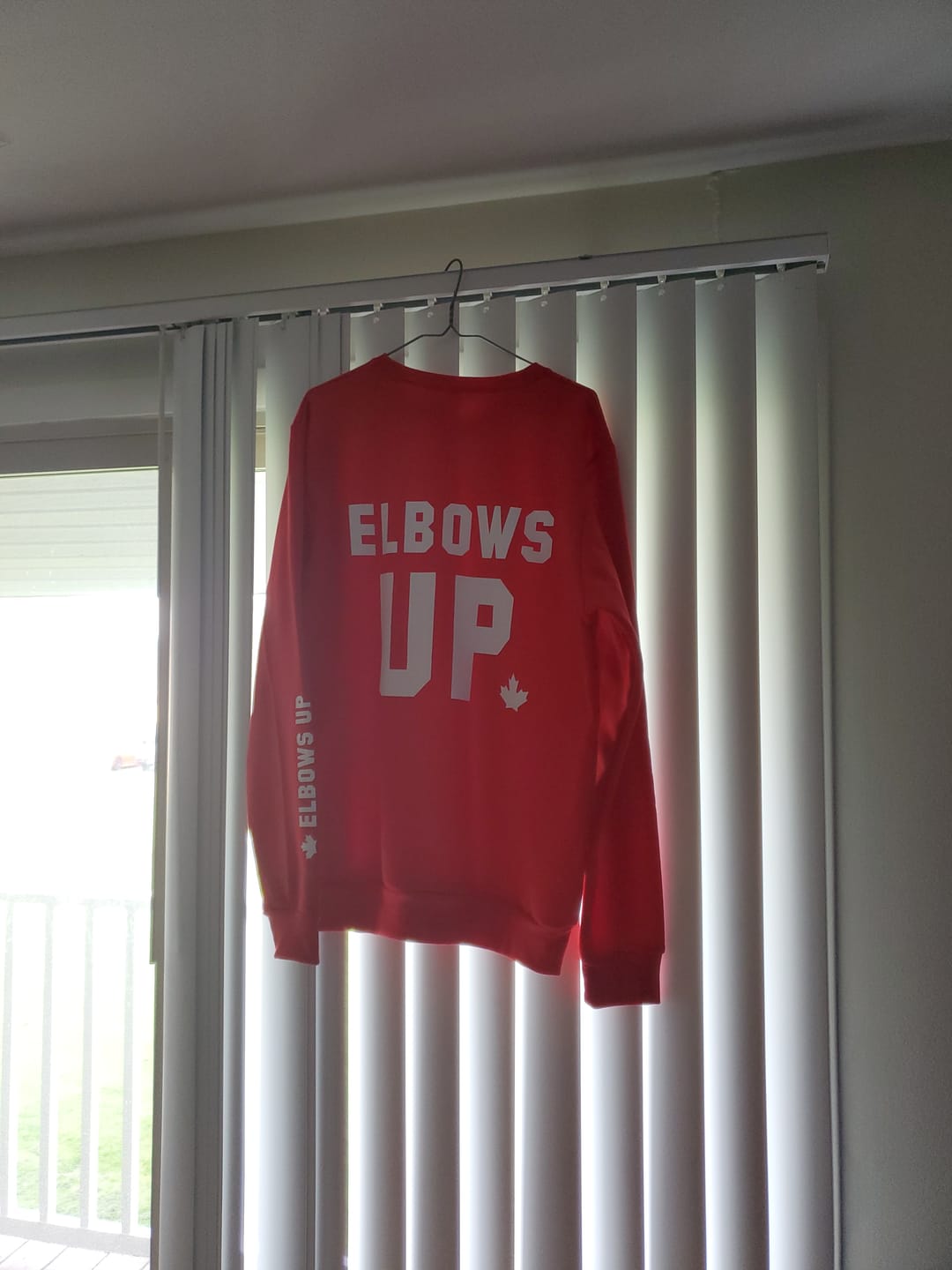 Customer photo review of Elbows Up Canada Sweatshirt or Hoodie