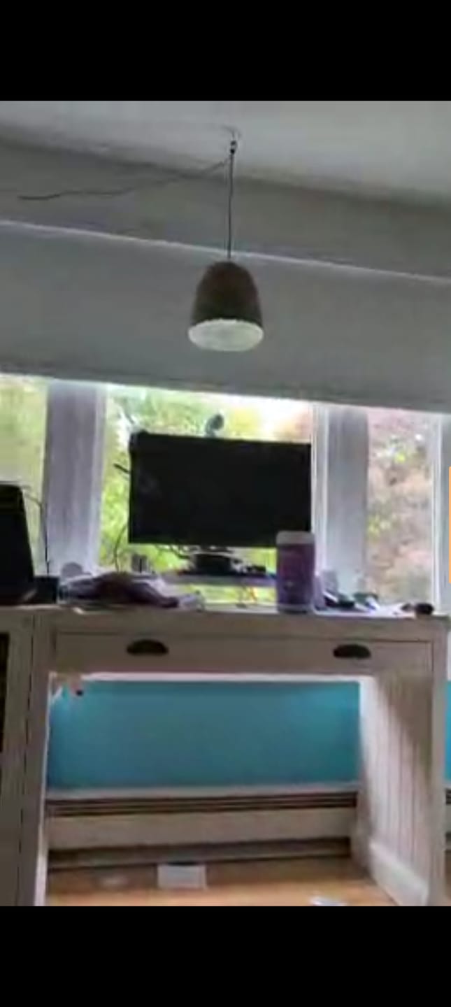 Customer photo review of SmartWings Motorized Roller Shades 100% Blackout Vigor