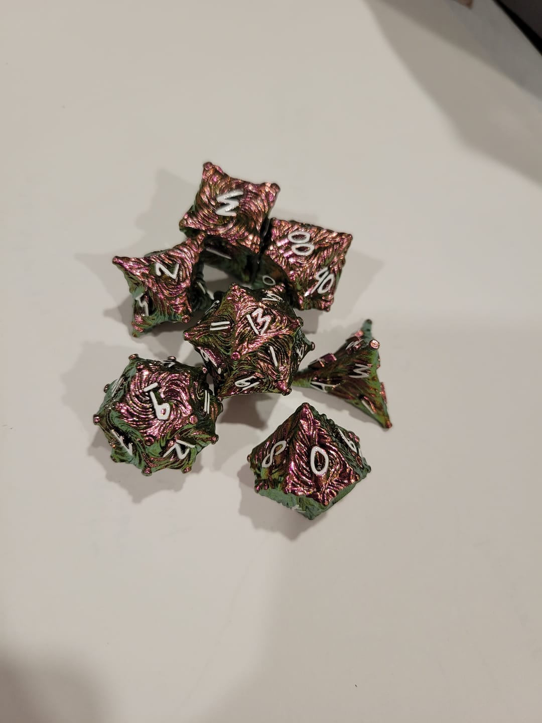 Customer photo review of Vortex Warp Metal Dice Set - Pearlescent Magenta 'PRE-ORDER | SPRING EVENT DEAL'