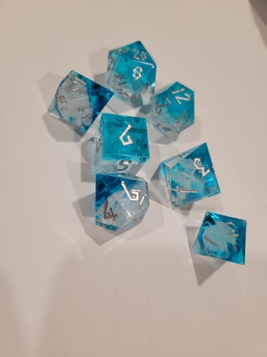 Customer photo review of Fog Cloud Sharp-Edged Resin Dice Set 'PRE-ORDER | SPRING EVENT DEAL'