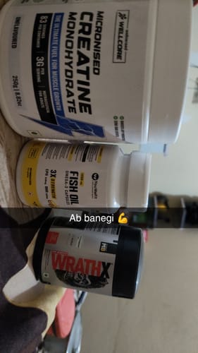 Customer photo review of Wellcore - Micronised Creatine Monohydrate (250g, 83 Servings)