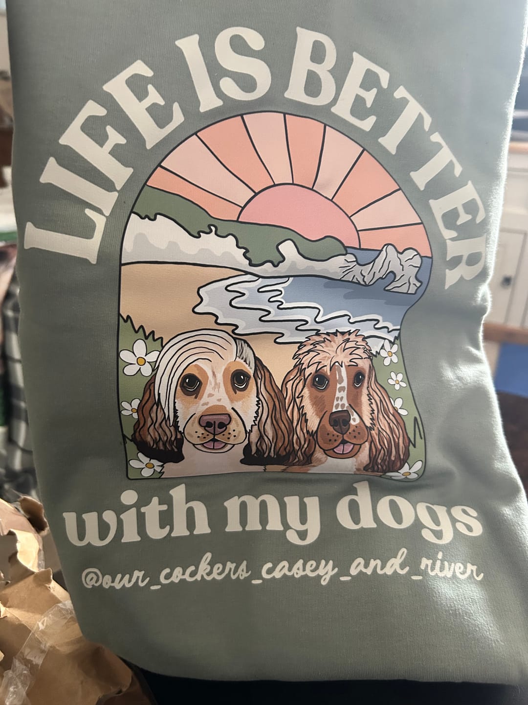 Customer photo review of Personalised Life is Better with your dog Hoody