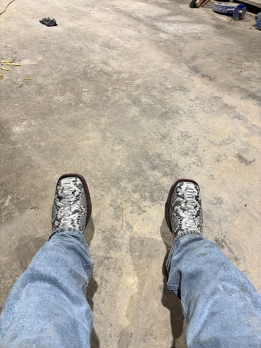 Customer photo review of Natural Python Leather Boots With 3D Lightweight Sole - Composite Toe