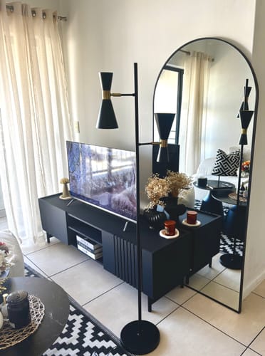 Customer photo review of Larissa Metal Floor Lamp Black