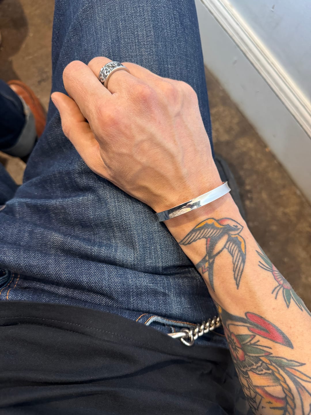 Customer photo review of CLEAN BANGLE. - 925 STERLING SILVER