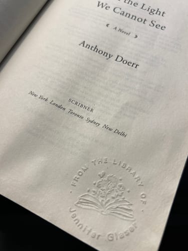 Customer photo review of Custom Book Embosser