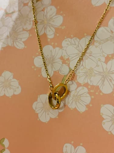 Customer photo review of Linked Necklace CZ