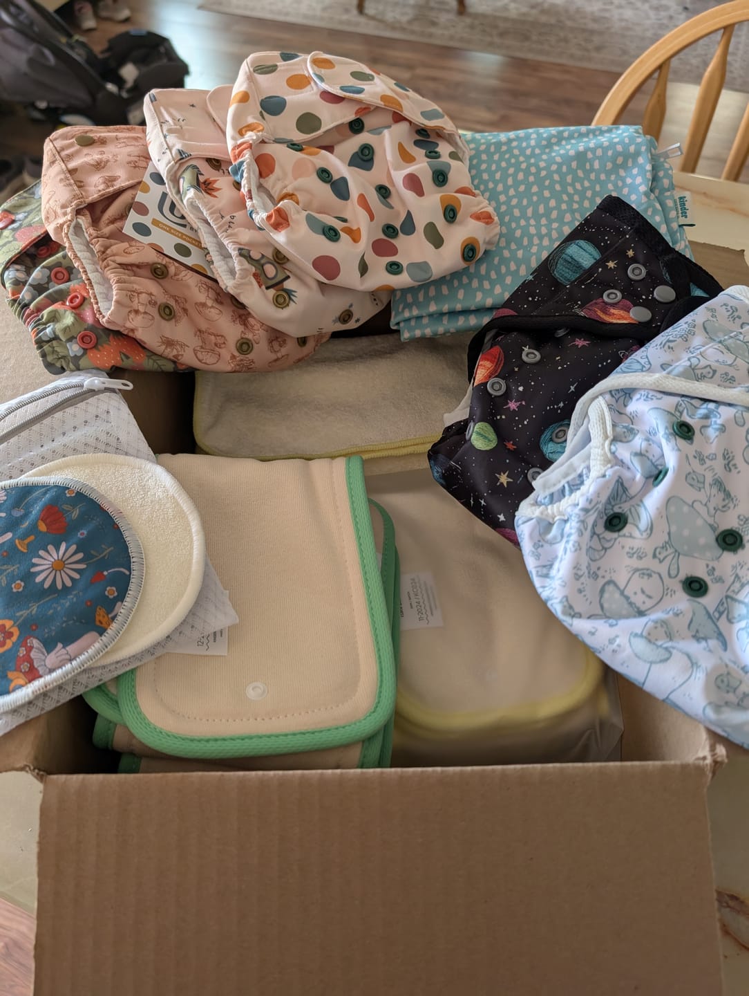 Customer photo review of Luxe Pocket Cloth Diaper with Dual Inner Gussets and Athletic Wicking Jersey