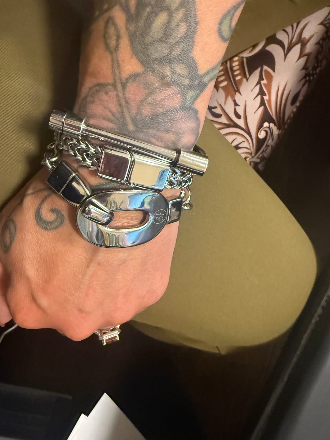 Customer photo review of Tabitha Stainless Steel Bar Bangle