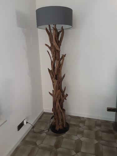 Customer photo review of Stehlampe Teakholz BLUMA  | Höhe 180 cm | inkl. Lampenschirm