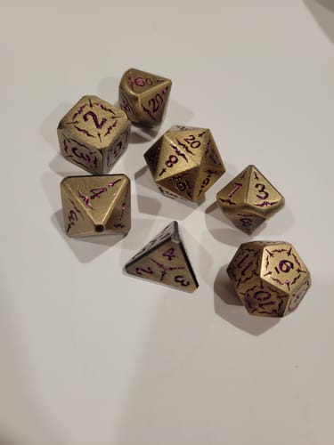 Customer photo review of Blade of the Maiden Metal Dice Set 'PRE-ORDER | SPRING EVENT DEAL'