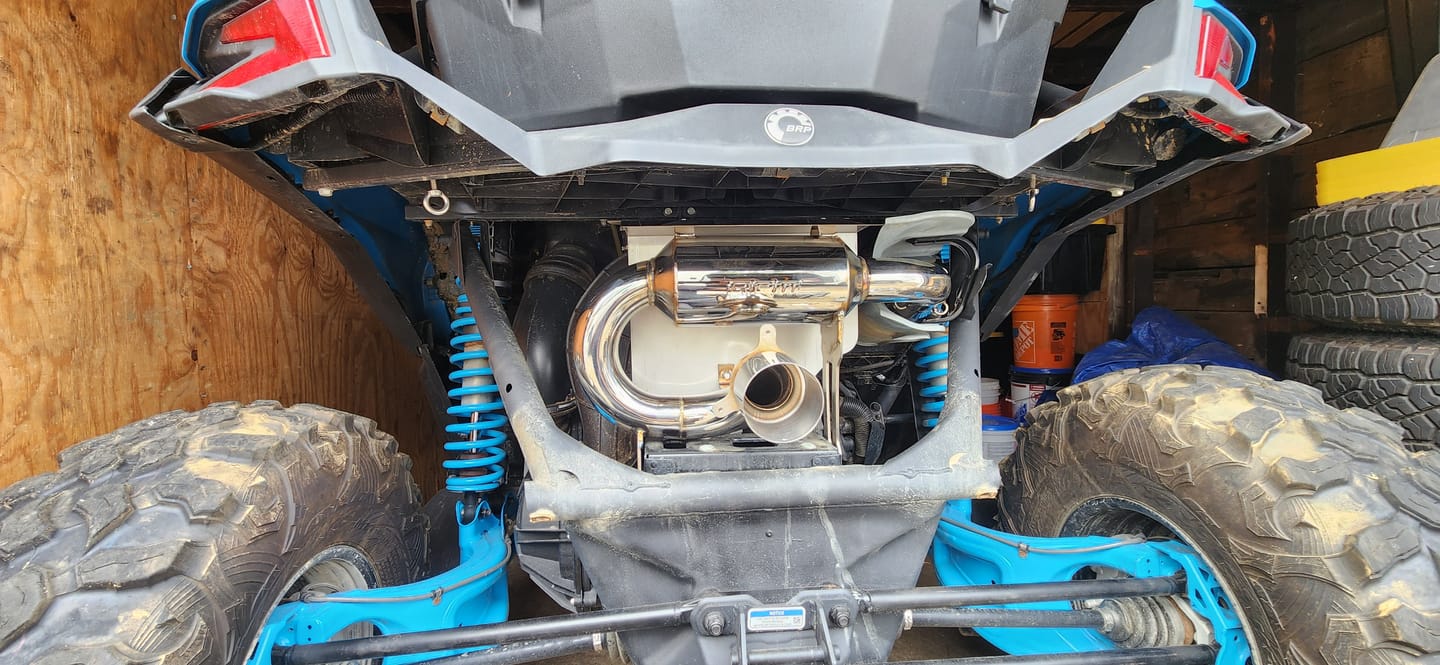 Customer photo review of RPM X3 Slip On Exhaust Sport Muffler Can-Am Maverick X3 Turbo R & RR 2017-2025