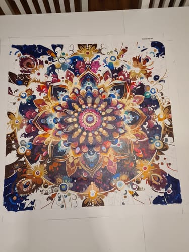 Customer photo review of Malen nach Zahlen - Mandala, Blume