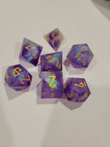 Customer photo review of Mystic Divination Sharp-Edged Resin Dice Set 'PRE-ORDER | SPRING EVENT DEAL'