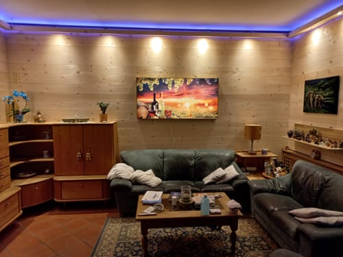 Customer photo review of Canvalight® Leuchtbild | Weinreben im Abendlicht | Querformat