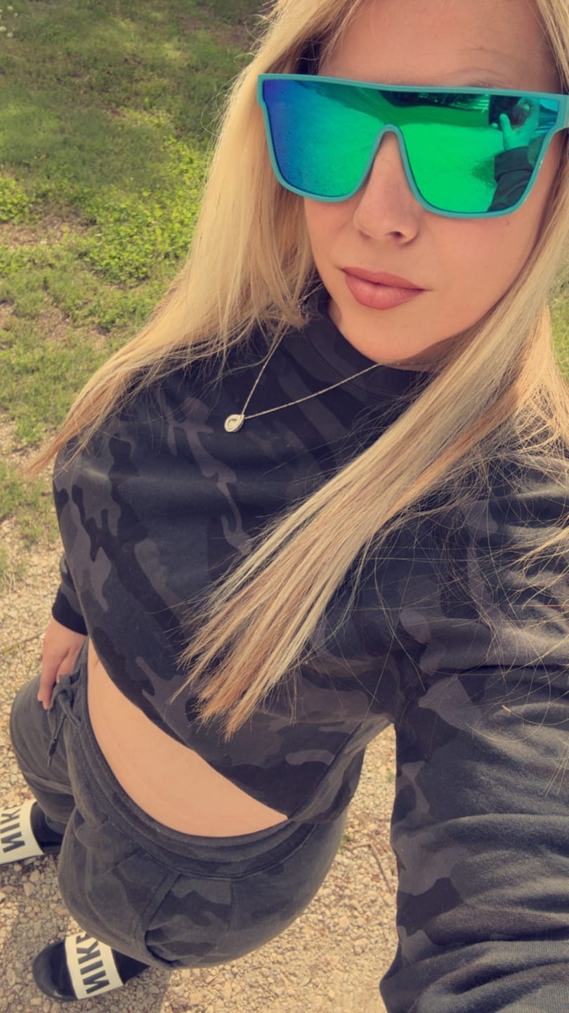 Customer photo review of 80Eighty® Women's Black Camo Crop Sweatshirt