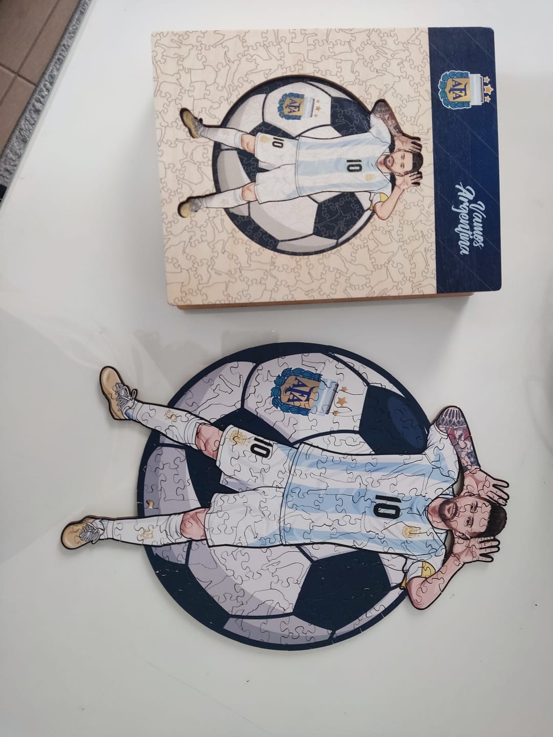 Customer photo review of Lionel Messi - Wooden Puzzle