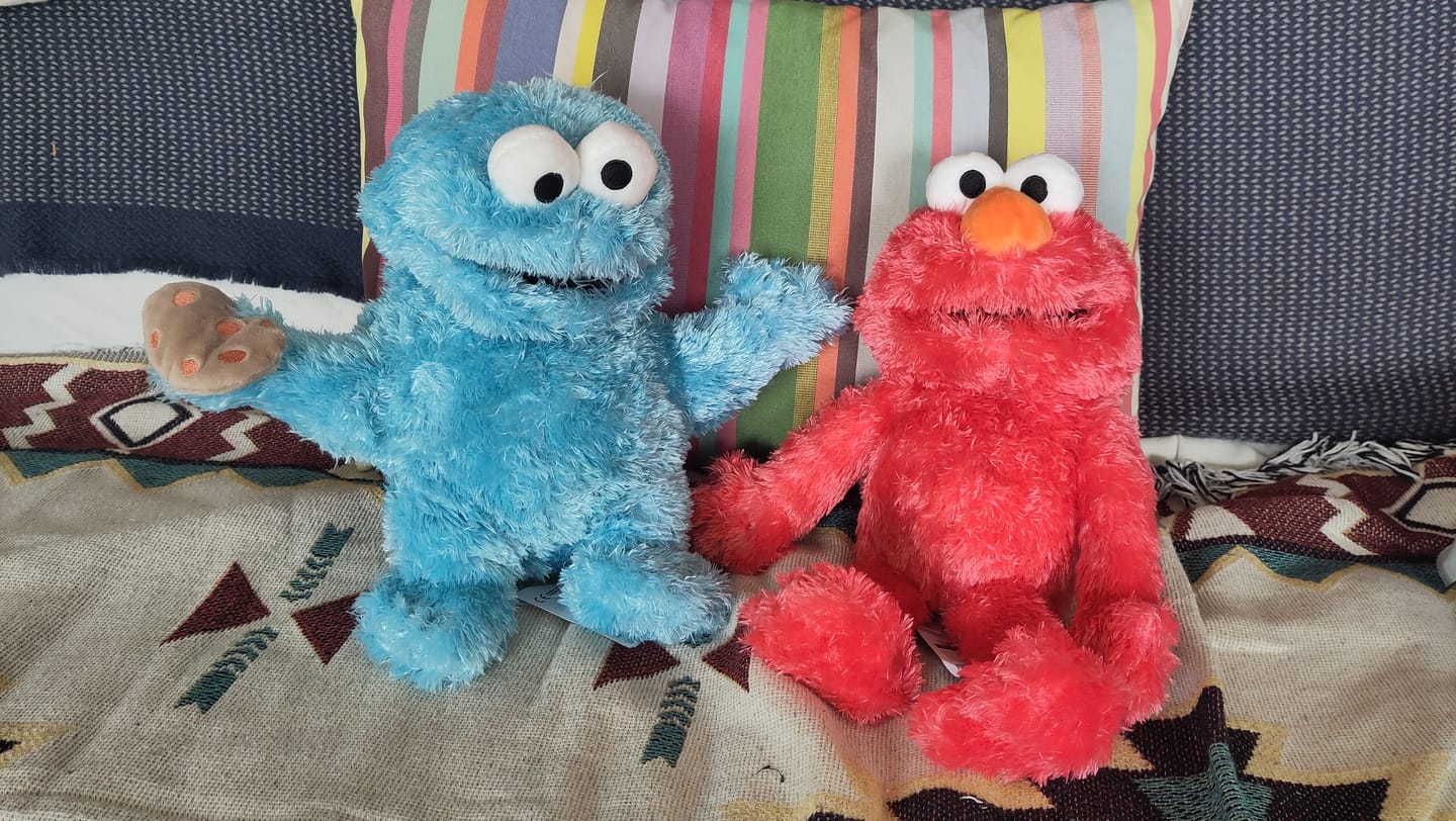 Customer photo review of Cookie Monster Marionnette Sesame Street