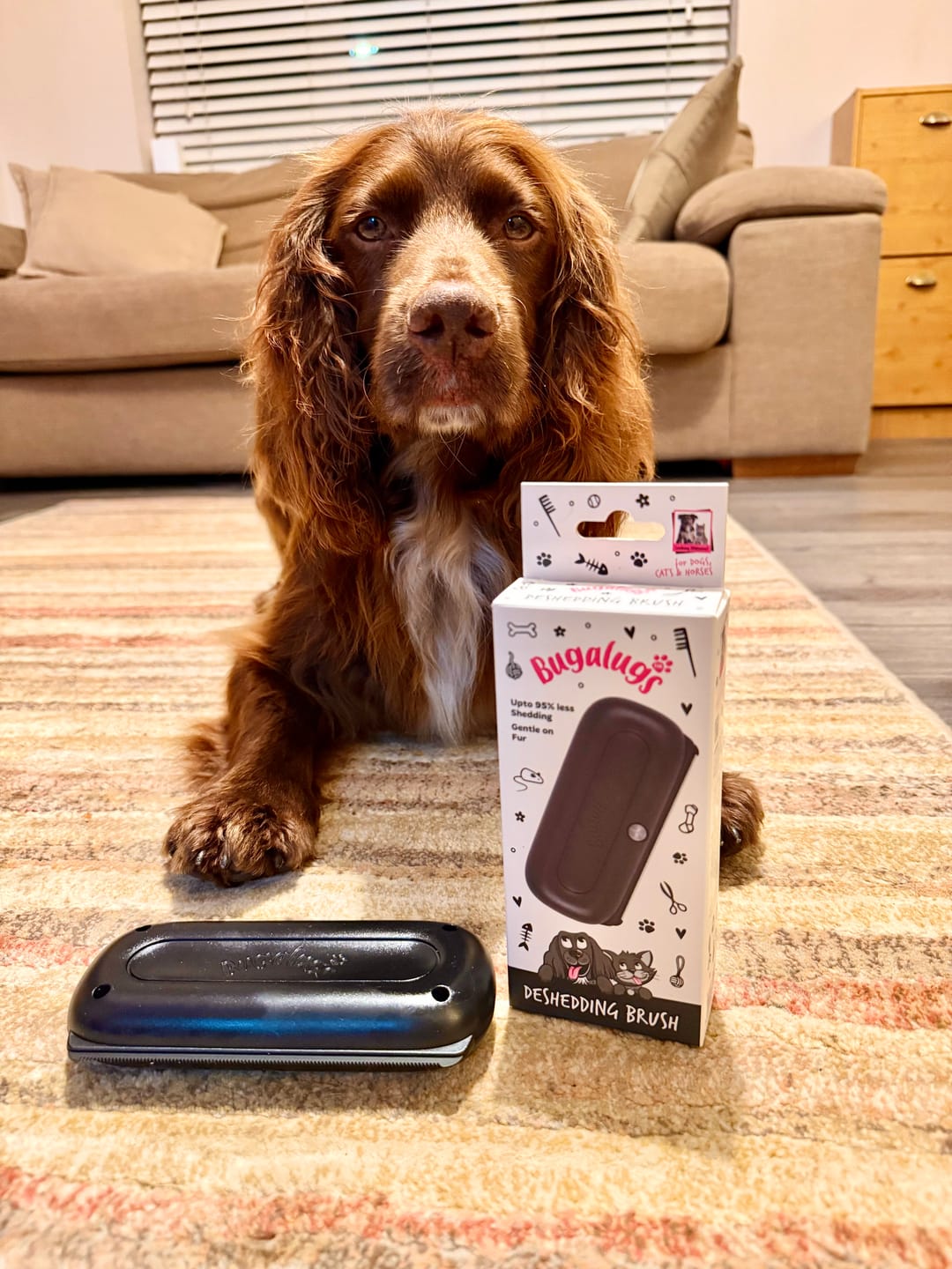Customer photo review of Deshedding Brush (Black)