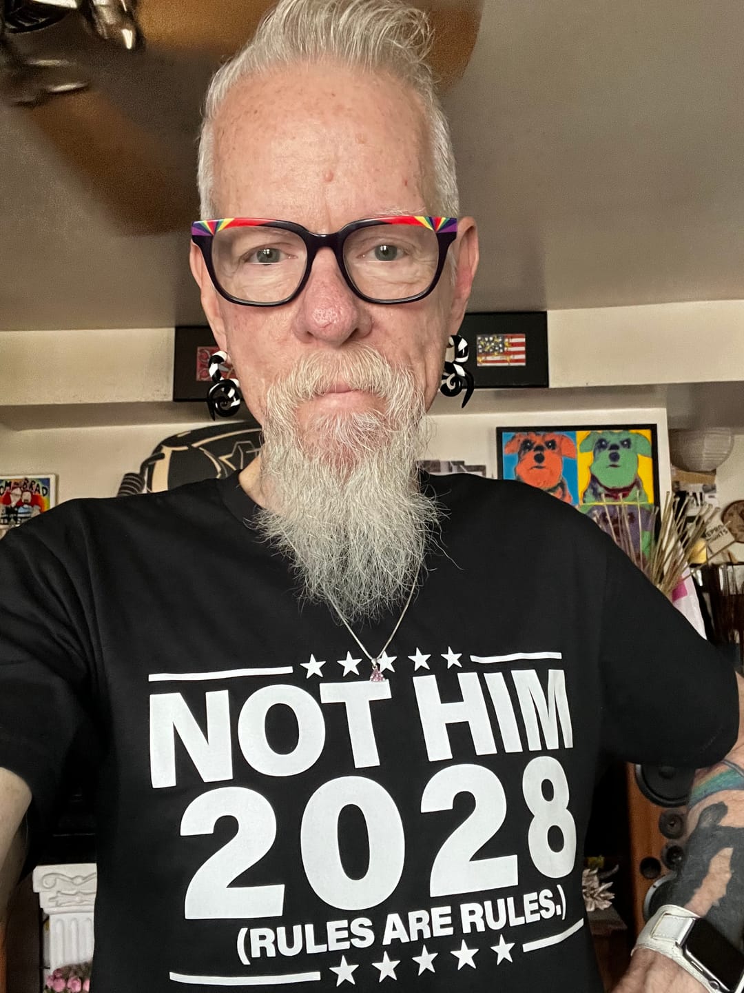 Customer photo review of Not Him 2028 Rules are Rules Unisex Tee