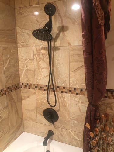 Customer photo review of 3-Spray Dual Shower Head Set