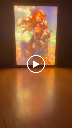 Customer video review of Custom LED Light Up Painting Frame - Personalized Art Glowing Frame