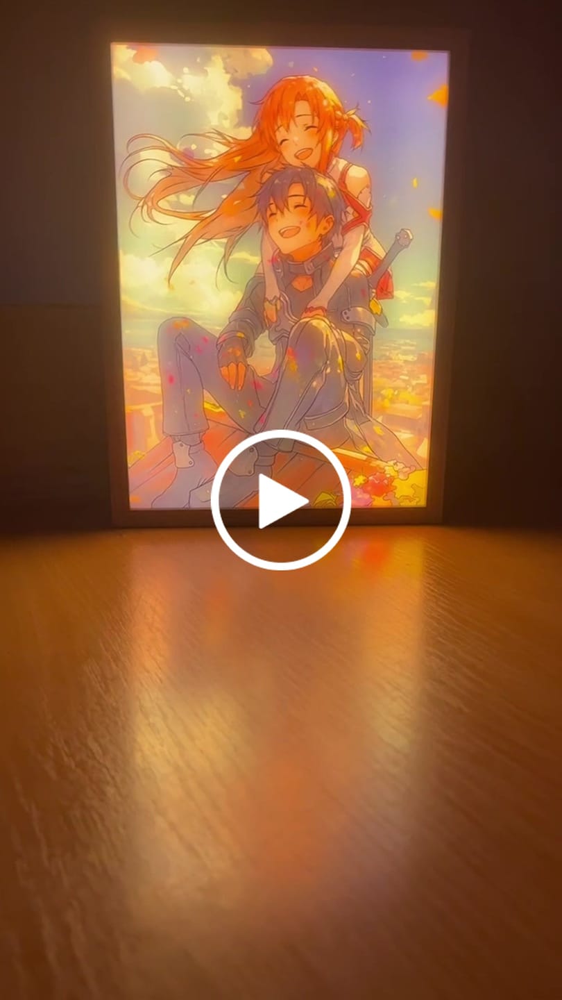 Customer video review of Custom LED Light Up Painting Frame - Personalized Art Glowing Frame