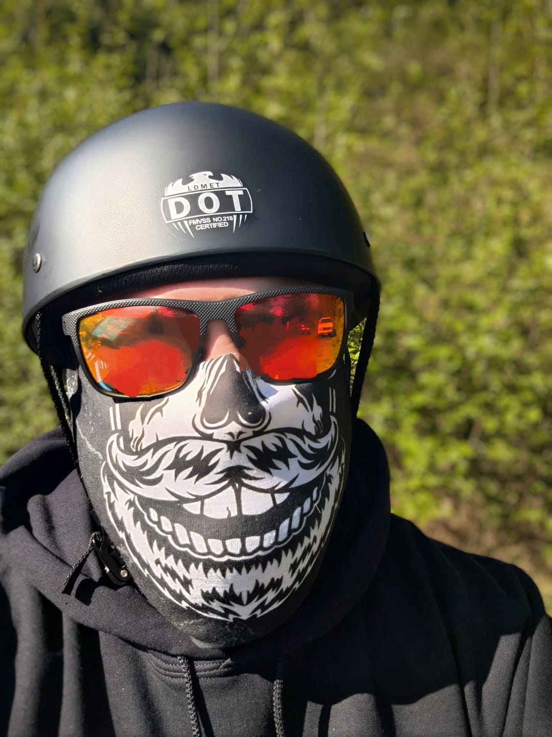 Customer photo review of Baseball Cap STYLE  DOT Motorcycle Helmet