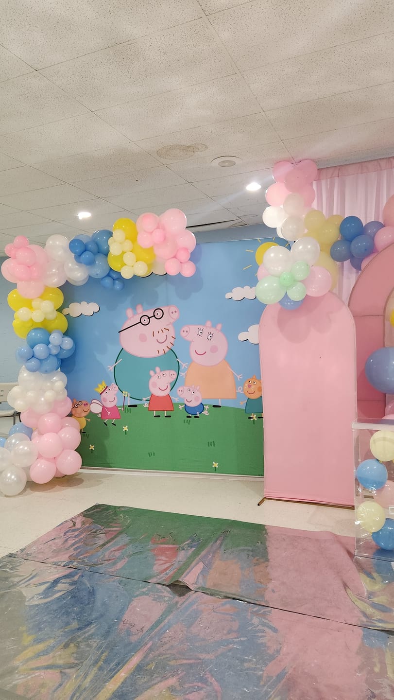 Customer photo review of 8x7.5ft Double-sided Tension Fabric Pillow Backdrop Cover and Stand