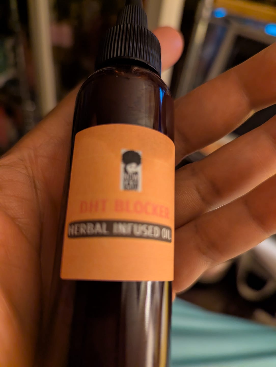 Customer photo review of DHT Blocking Hair Oil