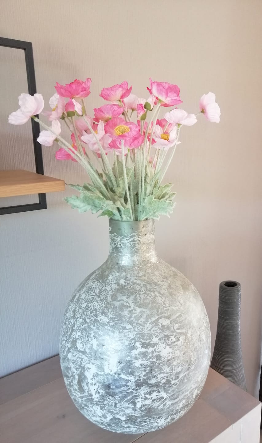 Customer photo review of Zijden Klaprozen - Roze Mix