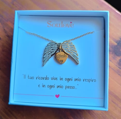 Customer photo review of Collana Angelo mio l'originale ✦ Incidi il nome del tuo Angelo
