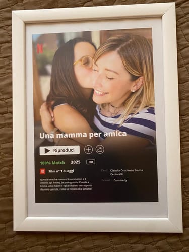 Customer photo review of Poster Netflix Mamma - Poster personalizzato
