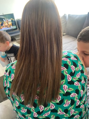 Customer photo review of Lissage Brésilien au Café Vert + Shampoing Clarifiant